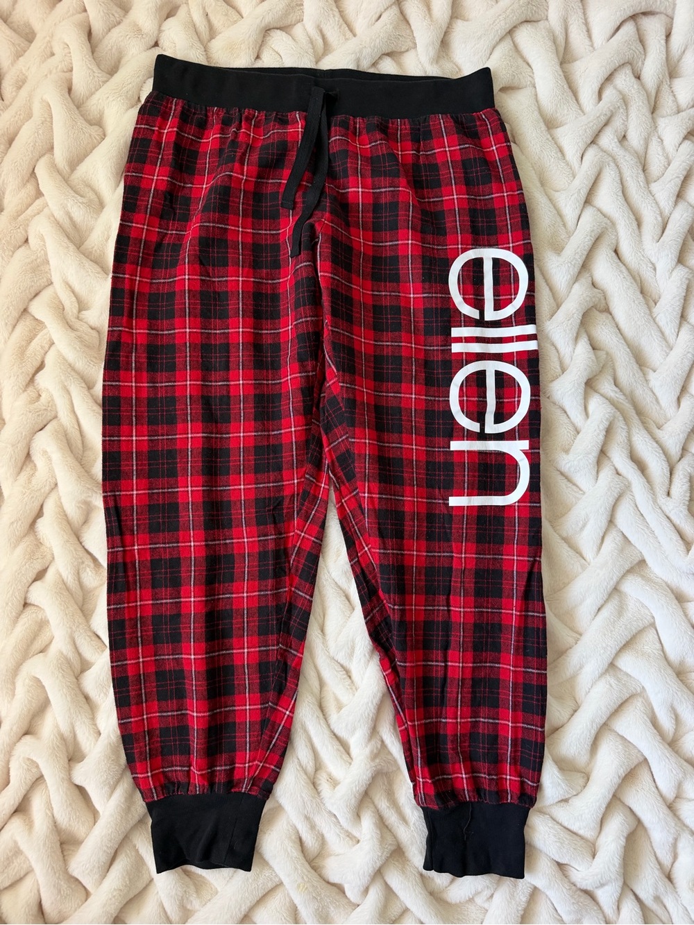 boxercraft Red & Black Plaid Jogger Pants with White Side Logo